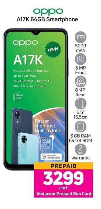 Game oppo A17K 64GB Smartphone offer