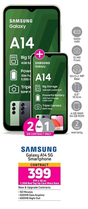 Game SAMSUNG Galaxy A14 5G Smartphone offer