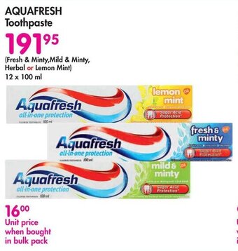 Makro AQUAFRESH Toothpaste offer