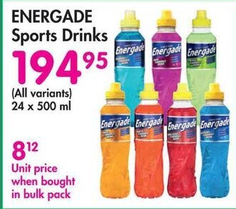 Makro ENERGADE Sports Drinks offer
