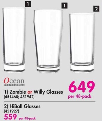 Ocean PROFESSIONAL Zombie or Willy Glasses
