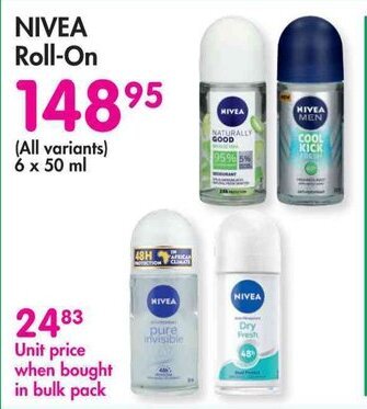 NIVEA Roll-On offer at Makro
