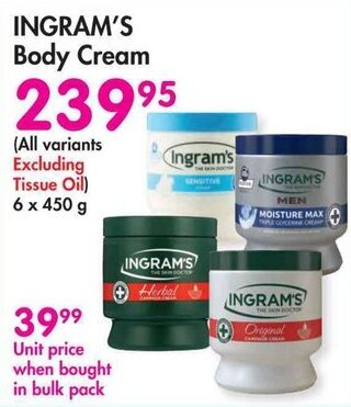Makro INGRAM'S Body Cream offer