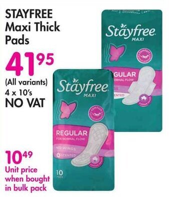Makro STAYFREE Maxi Thick Pads offer