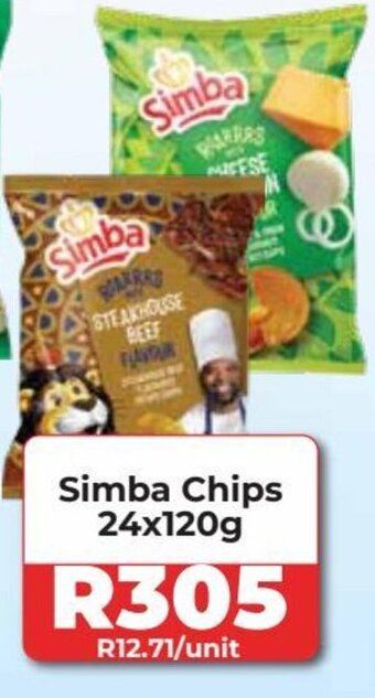 1UP Simba Chips 24x120g offer