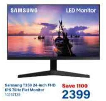 Incredible Connection Samsung T350 24-inch FHD IPS 75Hz Flat Monitor offer