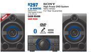 OK Furniture Sony high power dvd system mhc-m40d offer
