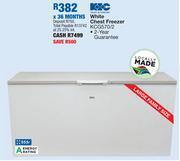 OK Furniture Kic 553l white chest freezer kcg570/2 offer