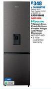 OK Furniture Hisense 263l titanium inox finish bottom freezer fridge with water dispenser h370bit-wd offer