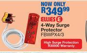 Ellies 4 way surge protector fbwpx4/3