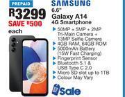 OK Furniture Samsung galaxy 6.6 a14 4g smartphone-each offer