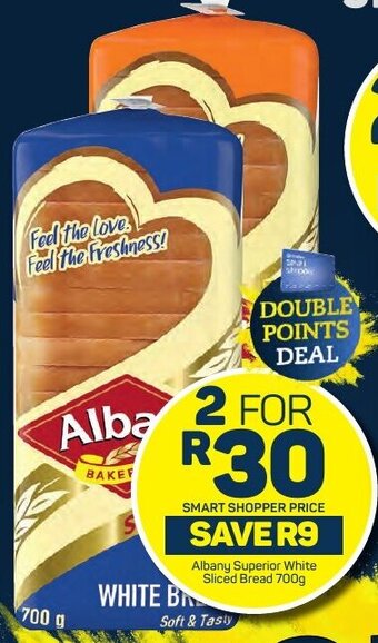 Pick n Pay Albany Superior White Sliced Bread 700g offer