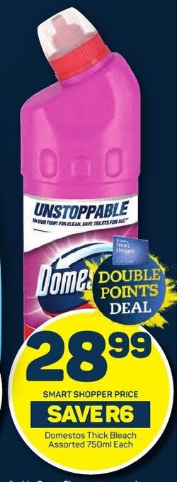 Pick n Pay Domestos Thick Bleach Assorted 750ml Each offer