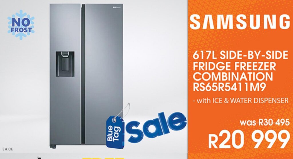SAMSUNG 617L SIDEBYSIDE FRIDGE FREEZER COMBINATION RS65R5411M9 offer