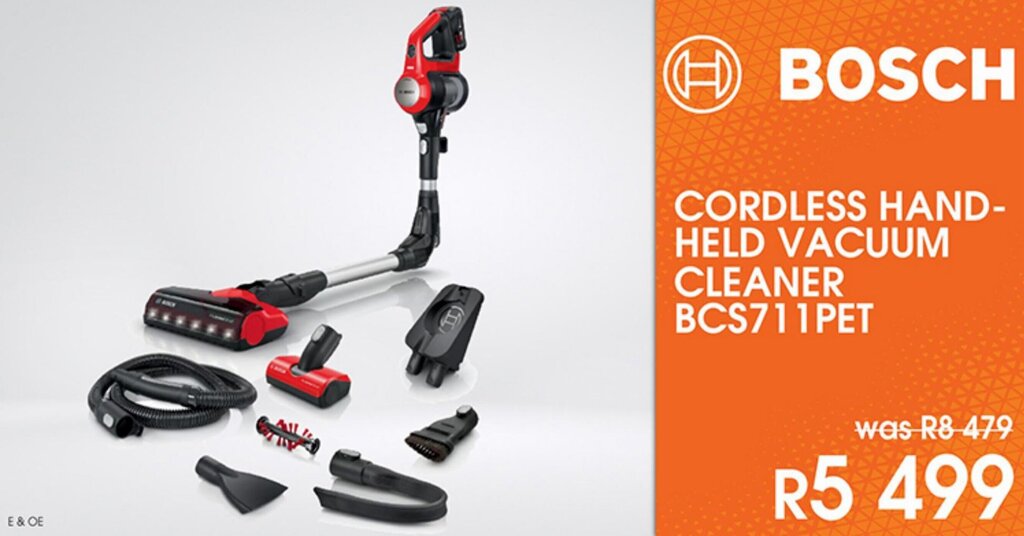 BOSCH CORDLESS HANDHELD VACUUM CLEANER BCS71H BOSCH offer at Tafelberg