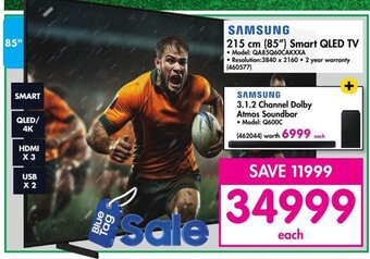 Makro SAMSUNG 215 cm (85") Smart QLED TV offer