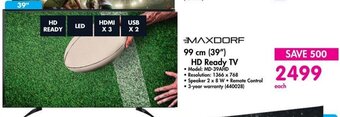 Makro MAXDORF 99 cm (39") HD Ready TV offer