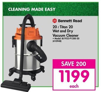 Makro Bennett Read 20 L Titan 20 Wet and Dry Vacuum Cleaner offer