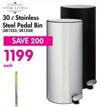Makro HOME LIVING 30 L Stainless Steel Pedal Bin offer
