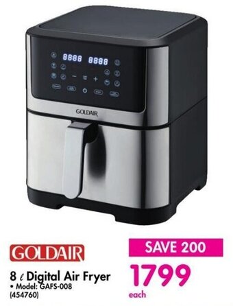 Makro GOLDAIR 8 Digital Air Fryer offer