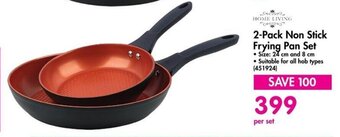 Makro HOME LIVING 2-Pack Non Stick Frying Pan Set offer