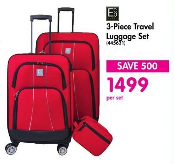 3Piece Travel Luggage Set offer at Makro