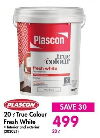 Makro PLASCON 20 L True Colour Fresh White offer
