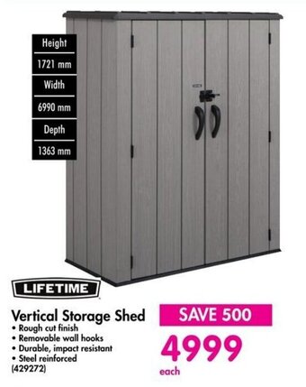 Makro LIFETIME Vertical Storage Shed offer