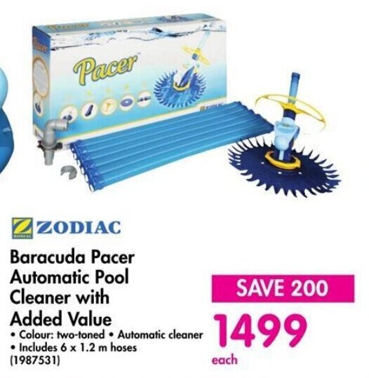 ZODIAC Baracuda Pacer Automatic Pool Cleaner with Added Value offer at