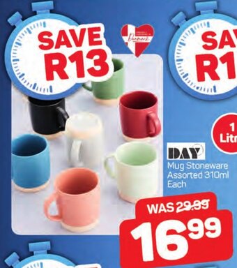 DAY Mug Stoneware Assorted 310ml Each