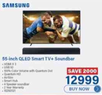 Incredible Connection Samsung 55-inch QLED Smart TV+Soundbar offer