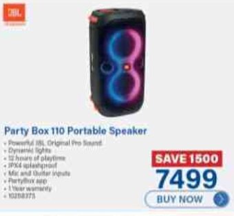 Incredible Connection JBL Party Box 110 Portable Speaker offer