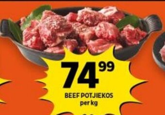 Shoprite BEEF POTJIEKOS per kg offer