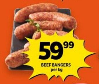 Shoprite BEEF BANGERS per kg offer