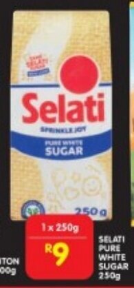 Shoprite SELATI PURE WHITE SUGAR 250g offer