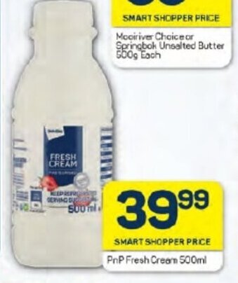 Pick n Pay PnP Fresh Cream 500ml offer