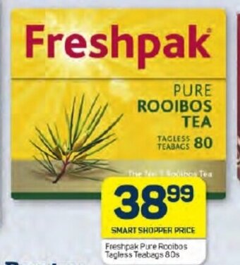 Pick n Pay Freshpak Pure Rooibos Tagless Teabags 80s offer
