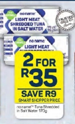 Pick n Pay no name Tuna Shredded in Salt Water 170g offer