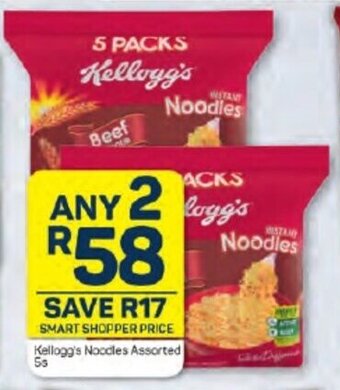 Pick n Pay Kellogg's Noodles Assorted 5s offer