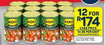 Pick n Pay Koo Mixed Vegetables Assorted 410g-420g offer
