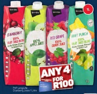 Pick n Pay PnP Long Life Cranberry Juice 1 Litre offer