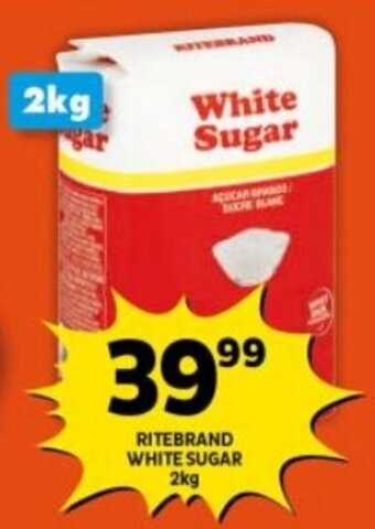 Shoprite RITEBRAND WHITE SUGAR 2kg offer