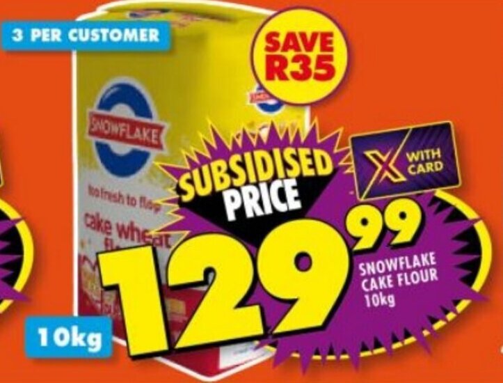 SNOWFLAKE CAKE FLOUR 10kg offer at Shoprite