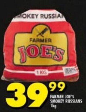 Shoprite FARMER JOE'S SMOKEY RUSSIANS 1kg offer