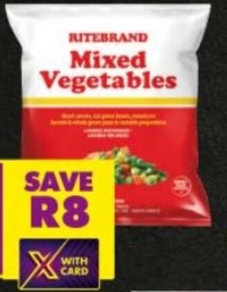Shoprite RITEBRAND FROZEN MIXED VEGETABLES 1kg offer