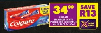 Shoprite COLGATE MAXIMUM CAVITY PROTECTION TOOTHPASTE offer