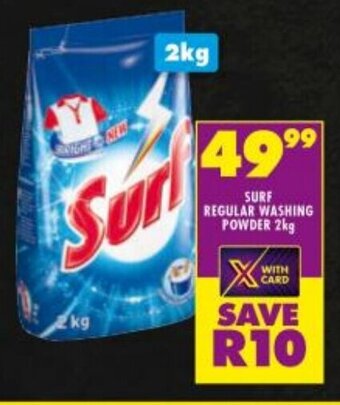 Shoprite SURF REGULAR WASHING POWDER 2kg offer