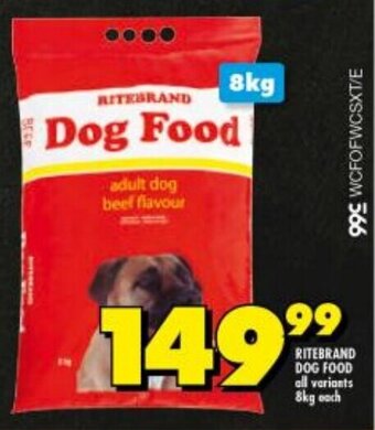 Shoprite RITEBRAND DOG FOOD all variants 8kg each offer