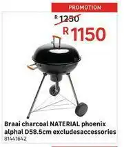 Leroy Merlin Naterial Phoenix Alphal Braai Charcoal D58.5cm offer