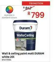 Leroy Merlin Duram 20L White Paint Matt Wall & Ceiling offer